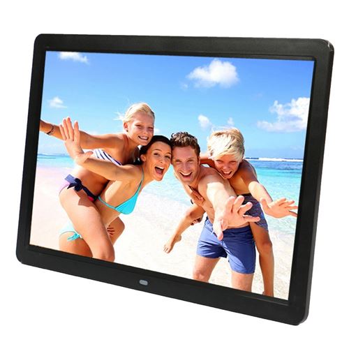 Yonis Noir Cadre Photo Full Hd 15 Pouces Tft Led Lecteur Media 16 :9 Calendrier Réveil + Sd 32Go - Image 2