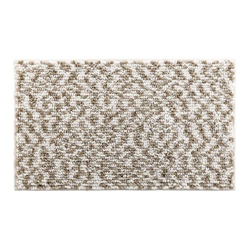 Non Communiqué Marron Tapis De Bain "Friza" 45X75cm Blanc &
