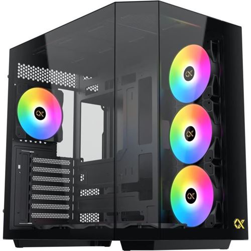 Boîtier PC - Cubi II - Cube - E-Atx - Verre Trempé - Argb - Noir