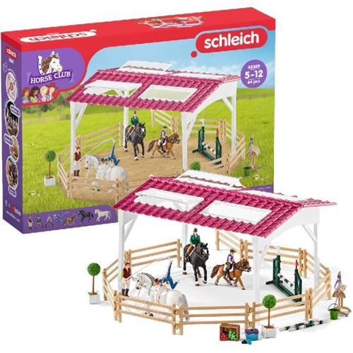 SCHLEICH - École d'équitation avec cavaliere et chevaux - 42389 - Gamme  Horse Club - Figurine de collection - Achat & prix