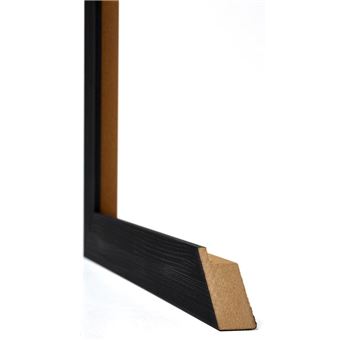 SteTas Cadre en bois Basic (MDF) 40x60 cm - noir - verre artificiel