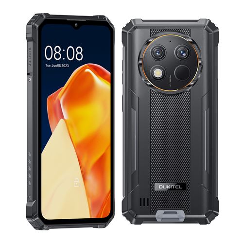 OUKITEL G1 Téléphone 24Go 256Go Batterie 10600mAh Écran 6.52 HD+ Android 14 Smartphone Dual SIM 4G NFC GPS-Noir
