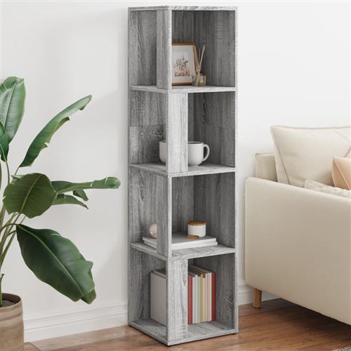 vidaXL Armoire d'angle Sonoma gris 33x33x132 cm Bois d'ingénierie816024