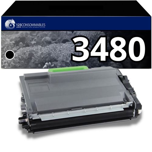 Non Communiqué Noir Toner Compatible Brother Tn-3480 Xl