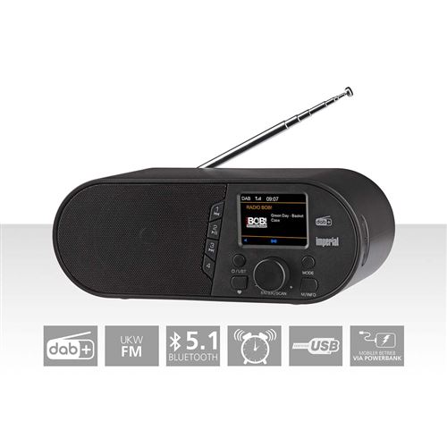 Imperial Noir Dabman D105 Radio De Table Dab+, Fm, Fm - Image 3