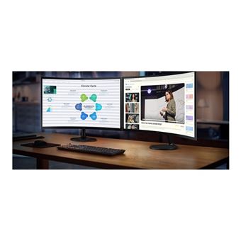 Samsung S24D360GAU - S36GD Series - écran LED - incurvé - 24" - 1920 x 1080 Full HD (1080p) @ 100 Hz - VA - 250 cd/m² - 3000:1 - 4 ms - HDMI, VGA - noir