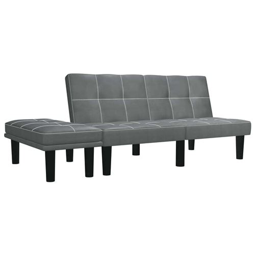 vidaXL Canapé à 2 places Gris Similicuir