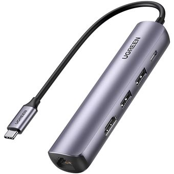 Anker Hub USB C, adaptateur USB-C 6 en 1 PowerExpand, avec HDMI 4K à 60 Hz,  alimentation 100 W, USB C 10 Gbit/s et 2 USB A 