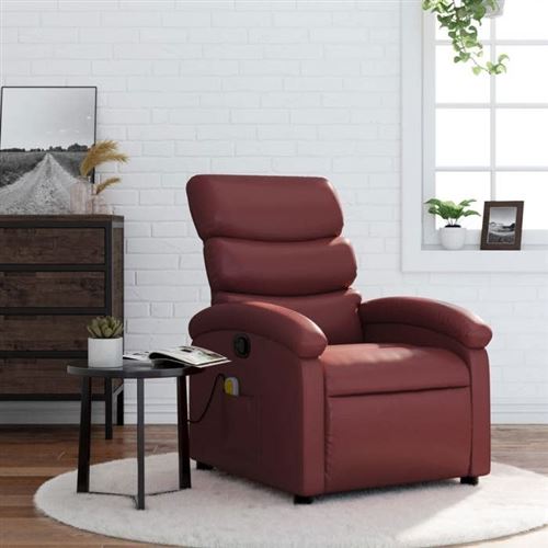 Non Communiqué Rouge Vidaxl Fauteuil De Massage, Relaxation Similicuir Bordeaux