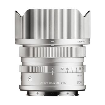Sigma pour hybride focale fixe objectif 24mm f/3.5 dg dn contemporary silver compatible avec monture l