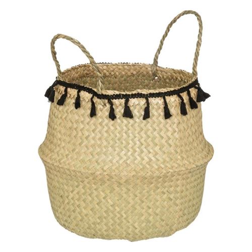 Non Communiqué Beige Atmosphera Créateur D'intérieur - Panier À Pompons Pliable "Alina" 37Cm