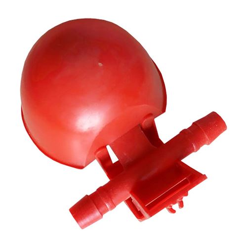 Lot de 10 Abreuvoirs Automatiques Wabecil Volaille, poulet, canard, caille, oiseaux, filetage 9,5 mm- (rouge)