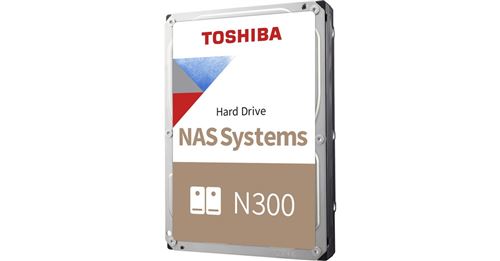 Toshiba N300 NAS - Disque dur - 18 To - interne - 3.5" - SATA 6Gb/s - 7200 tours/min - mémoire tampon : 512 Mo