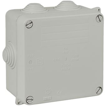 Solera - Boîte de dérivation carrée IP55 7 entrées - 100 x 100 x 55 mm - 1