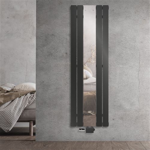 Radiateur Raccord central Anthracite Universel 450x1600 mm