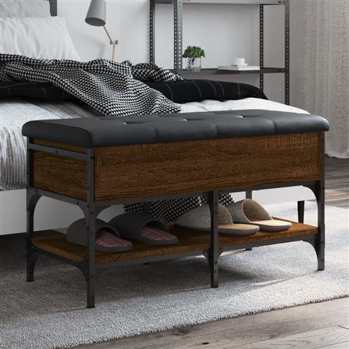 Vidaxl Marron Banc À Chaussures - Chêne - Image 3