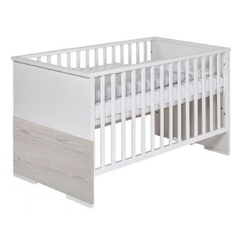 Lit Bebe 70x140 Cm Bois Laque Blanc Et Pin Gris Maxx Boathouse L 148 X H X P 77 Cm Lit Pour Enfant Achat Prix Fnac