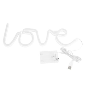 Néon LED Lumière 33.5x12.5 cm blanc - 1
