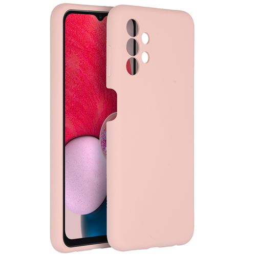 Accezz Coque Liquid Silicone pour Samsung Galaxy A13 (4G) Rose