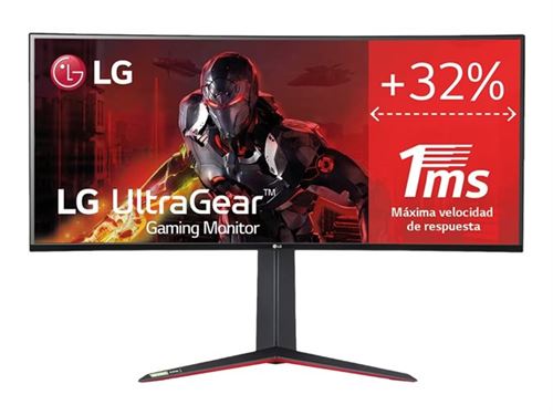 LG 34GN850P-B 34" Gebogen UWQHD LED Gaming PC Display Zwart en Rood