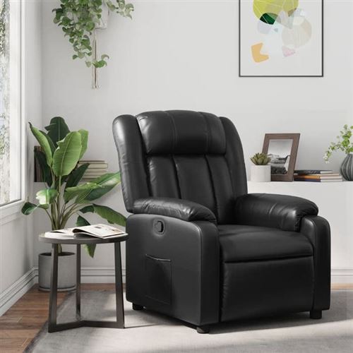 Vidaxl Noir Fauteuil Inclinable - Similicuir - Image 3