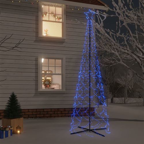 VidaXL Arbre de Noël cône 500 LED Bleues 100x300 cm