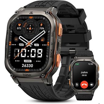 Montre connectée - KOSPET - M3 Ultra - Écran AMOLED 1,96 pouces - Double GPS - Résistance 5 ATM - 1