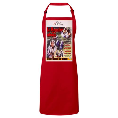 Fabulous Tablier Cuisine Premium Rouge Le Monstre aux Abois Affiche Française