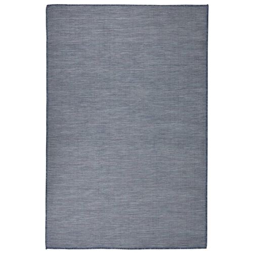 vidaXL Buitenkleed platgeweven 120x170 cm blauw340795