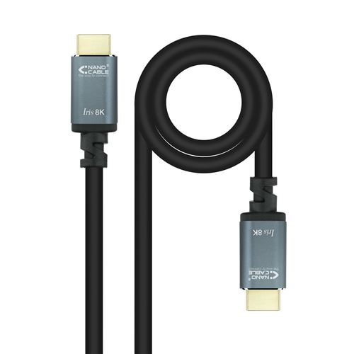 Non Communiqué Noir/Gris Nanocable Câble Iris 8K Hdmi 2.1 M/M 2M ()