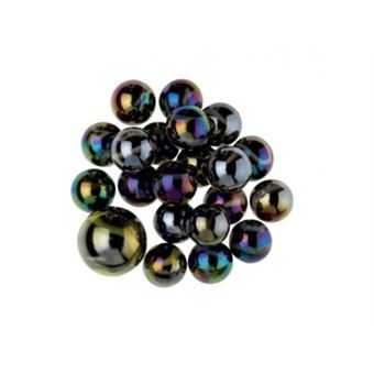 Lot de 20 billes + 1 calot scarabee - collection insectes - billes en verre enfant - jeu plein air  recreation - set jouet retro et carte - 1