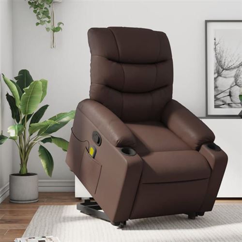 Non Communiqué Marron Vidaxl Fauteuil De Massage, Relaxation Similicuir