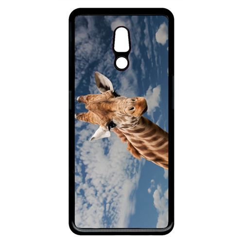 Coque My-Kase pour Reno - tete de giraffe mimi - Plastique Noir