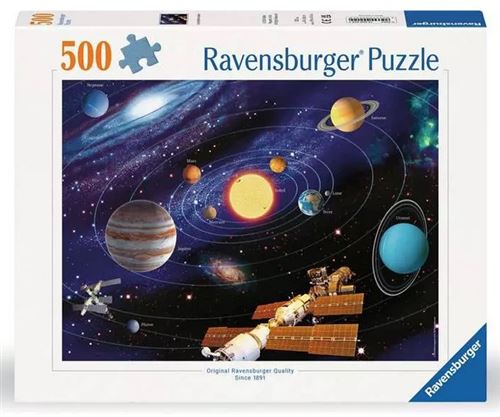 Non Communiqué Bleu 500P Puzzle Systeme Solaire