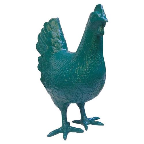 Texartes - Poule de couleur en résine 38 cm