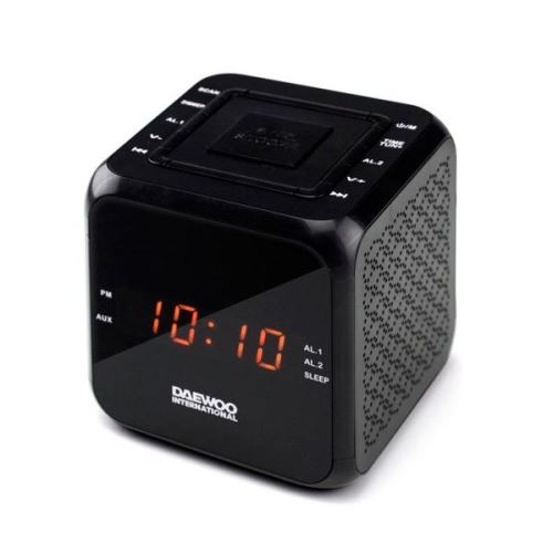 Daewoo DCR-450 Black Radio Réveil Noir