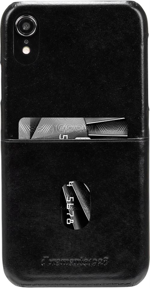 DBRAMANTE1928  Tune cc - Coque de protection pour t&eacute;l&eacute;phone portable - cuir pleine fleur - noir - pour Apple iPhone XR 