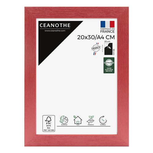 Cadre photo Tutti Frutti cerise 20x30 cm, bois reconstitué - marque française