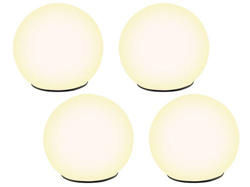 Lunartec : 4 boules lumineuses à LED solaire Ø 9 cm