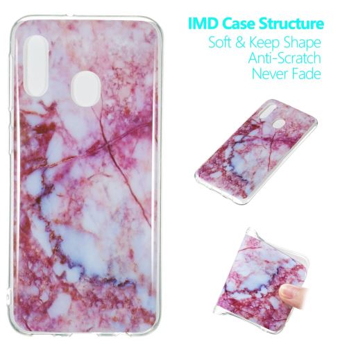 Coque en TPU motif de marbre IMD style T pour votre Samsung Galaxy A20e