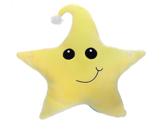 Peluche veilleuse étoile jaune et bleue atc
