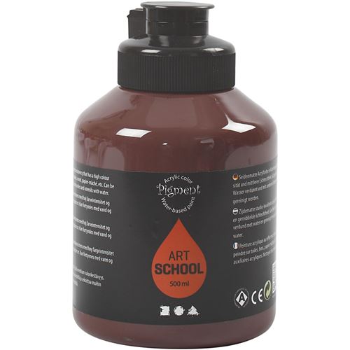 Pigment Peinture acrylique brun foncé 500 ml