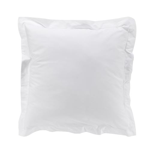 Taie d'oreiller 63 x 63 cm en percale uni 78 fils Blanc