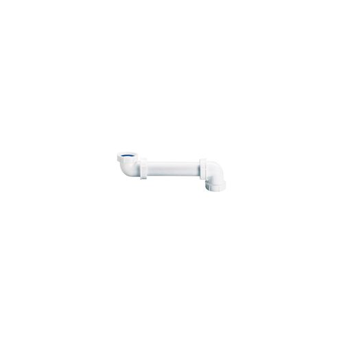 Tubulure d&eacute;port siphon sortie arri&egrave;re - Filetage 33 x 42 mm - Blanc