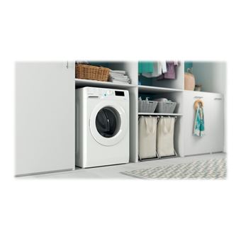 Indesit Innex BWDE91284XWFR N - Machine à laver - indépendant - largeur : 59.5 cm - profondeur : 63 cm - hauteur : 85 cm - chargement frontal - 62 litres - 9 kg - 1200 tours/min - blanc
