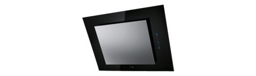 Turboair Isotta - Hotte - hotte décorative - largeur : 80 cm - profondeur : 51.8 cm - evacuation & recyclage - inox et verre noir