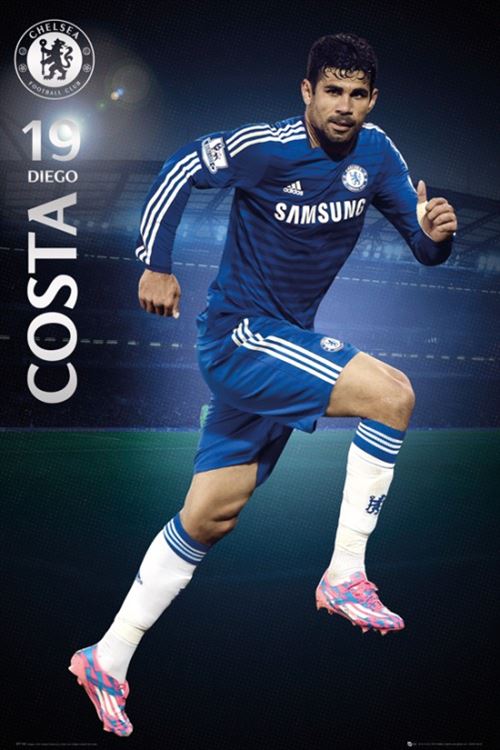 Football Poster - FC Chelsea, Diego Costa 2014/15 (91x61 cm)