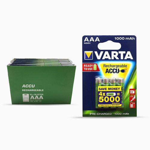 Varta Aaa Rechargeable Accu 1.2v,1000 Mah, (lot De 10x4) - Piles