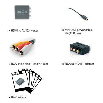 Marmitek Connect HA13 HDMI to AV converter Videoconverter HDMI composite video Aansluiting audio video Fnac.be