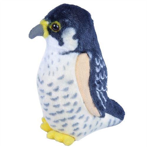 Wild Republic faucon pèlerin en peluche 13 cm en peluche gris/blanc